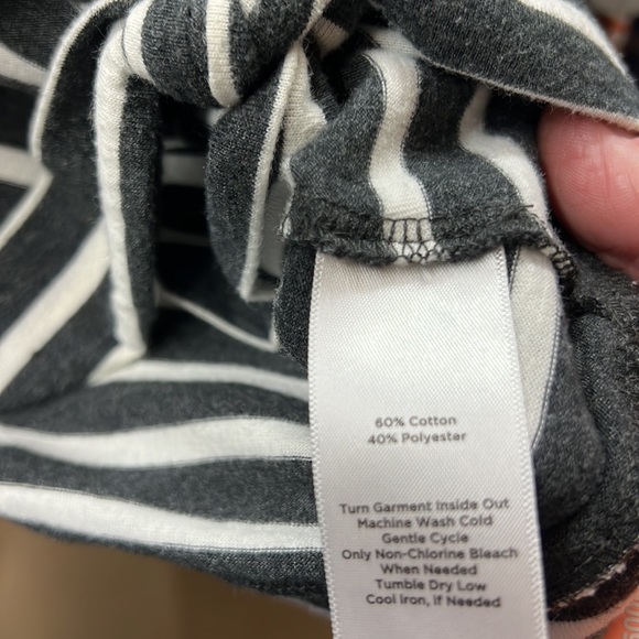 SzP T by Talbots 3/4 Sleeve Knot Front Striped Top - Picture 7 of 7